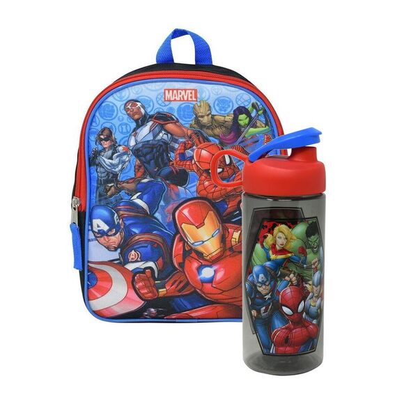 New Avengers Backpack 11" & 16.5 Water Bottle 2-Piece Set - Picture 1 of 7